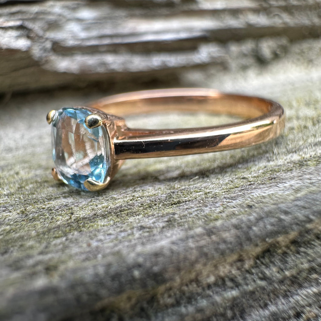 Ring Aquamarine 0.45 carat in gold 585 