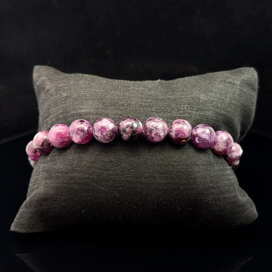 Lepidolite Bead Bracelet 8 mm 23 Beads