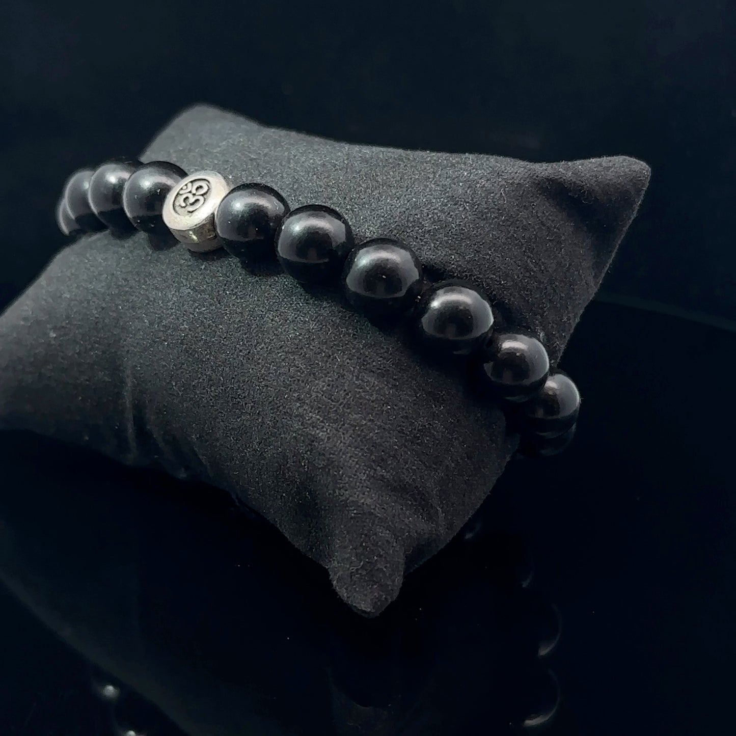 Shungite Bead Bracelet 10 mm 20 Beads
