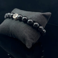Load image into Gallery viewer, Shungite Bead Bracelet 10 mm 20 Beads
