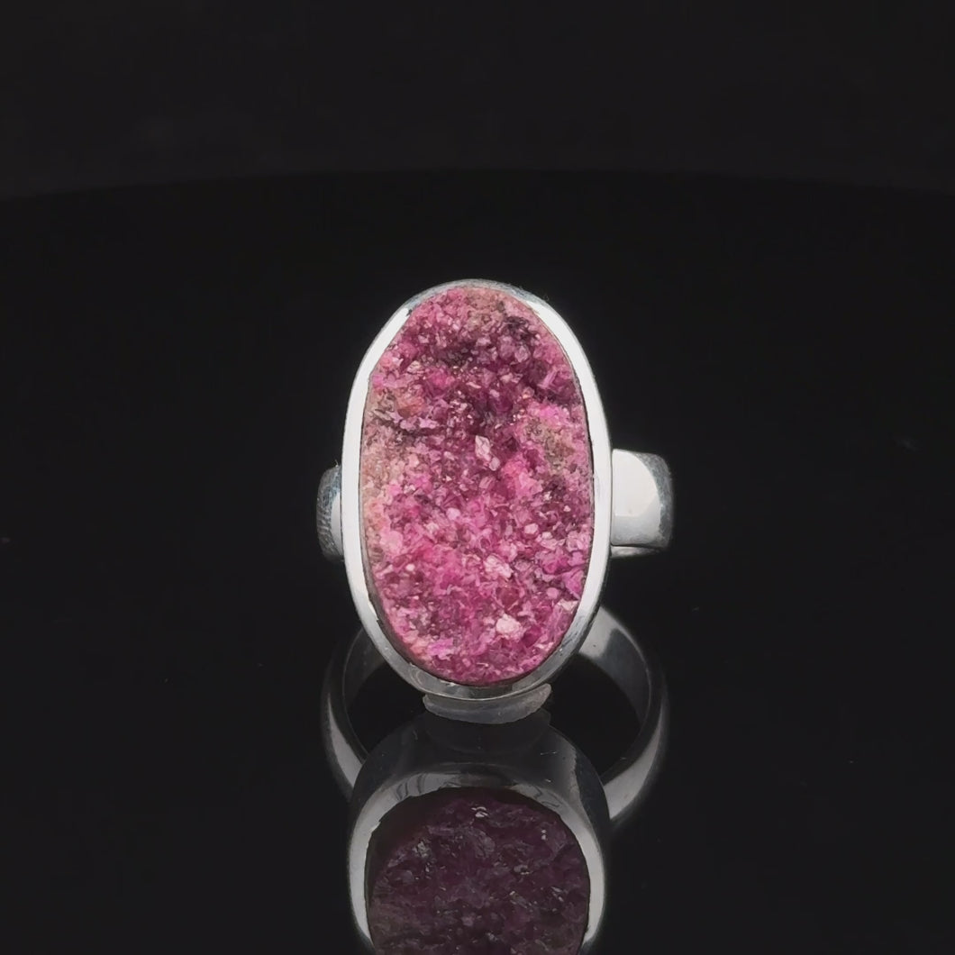 Кольцо Кобальто кальцит  размер ; серебро 925