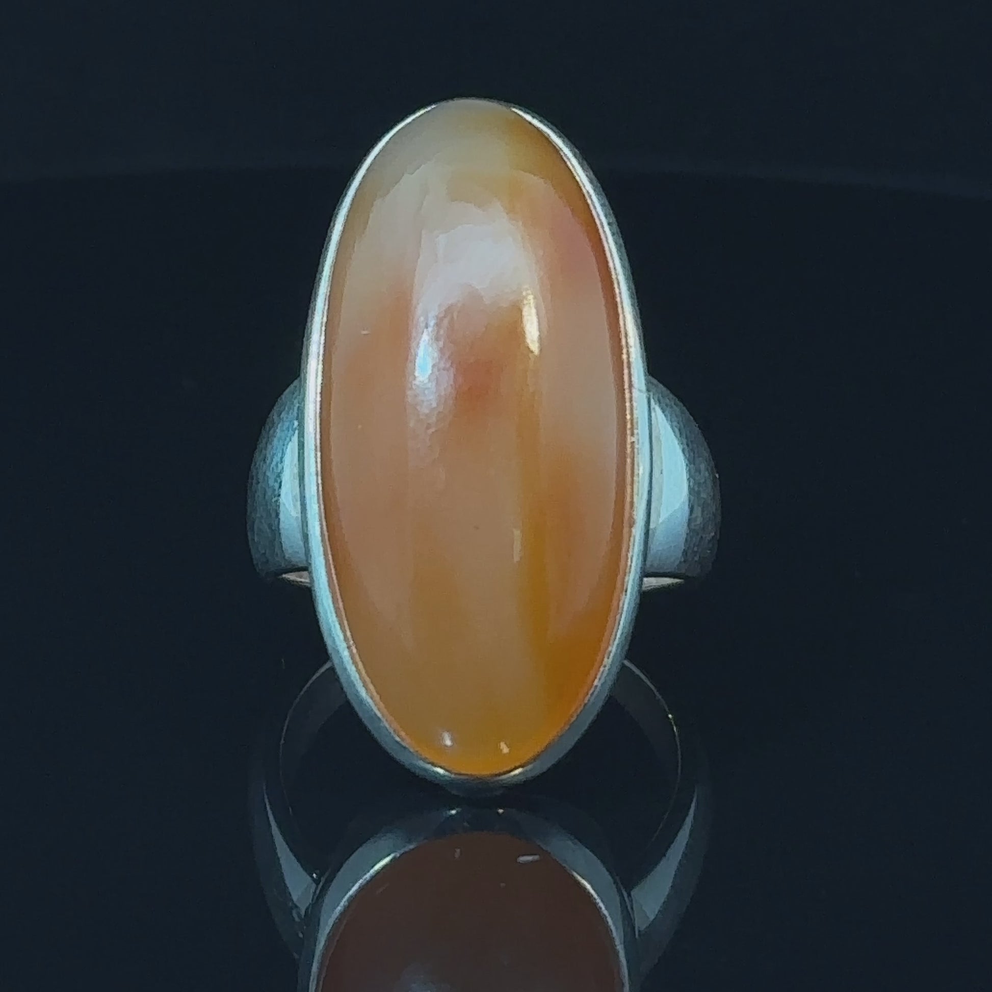 Carnelian Ring Silver 925 Size 18