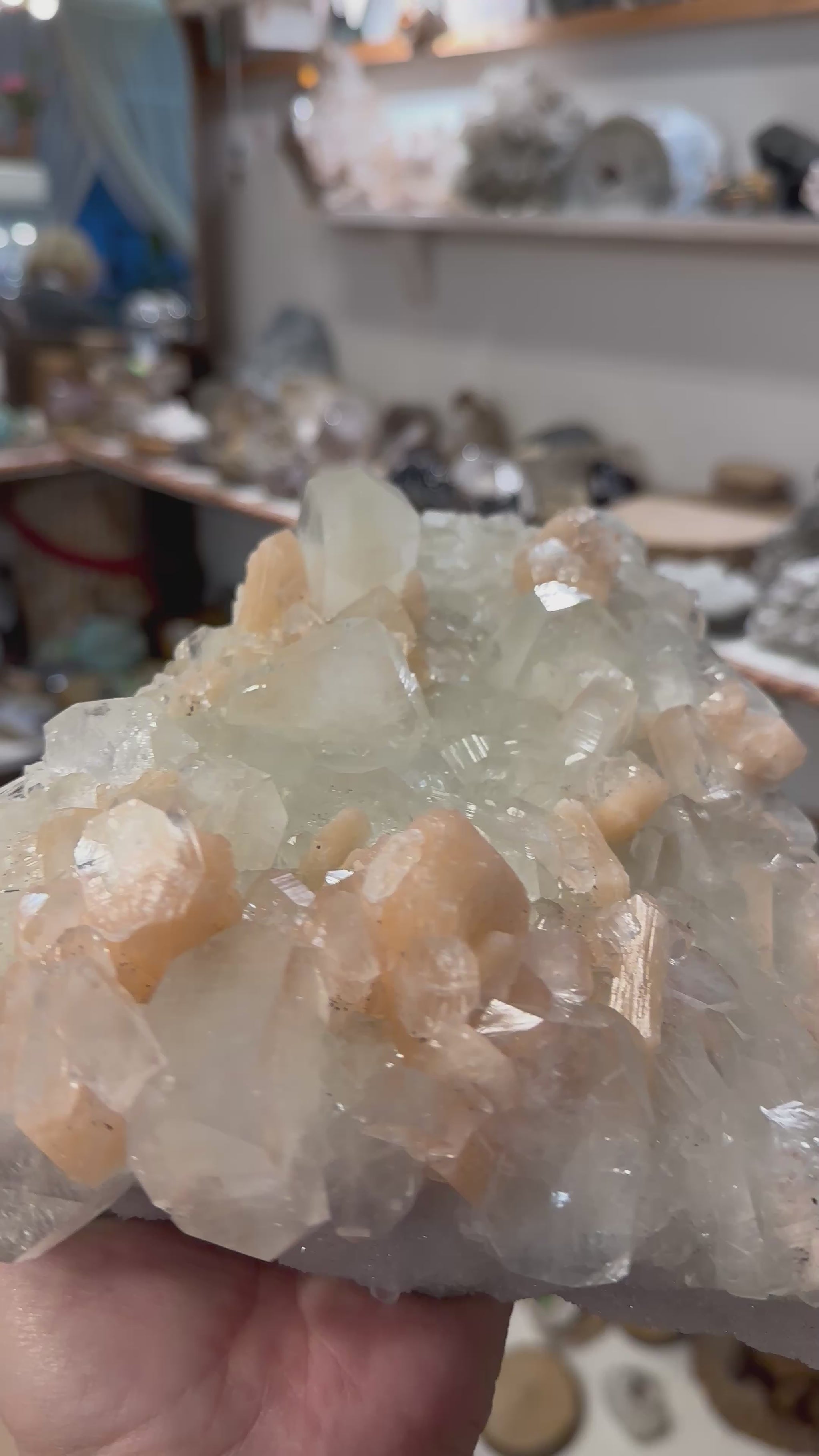 Apophyllite Druze 3200 g 25 × 20 × 3 cm