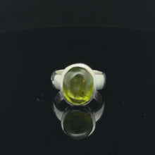 Load and play video in Gallery viewer, Peridot ring, 8g, size 17; 925 sterling silver
