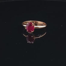 Load and play video in Gallery viewer, Ring Ruby 1 carat in gold 585
