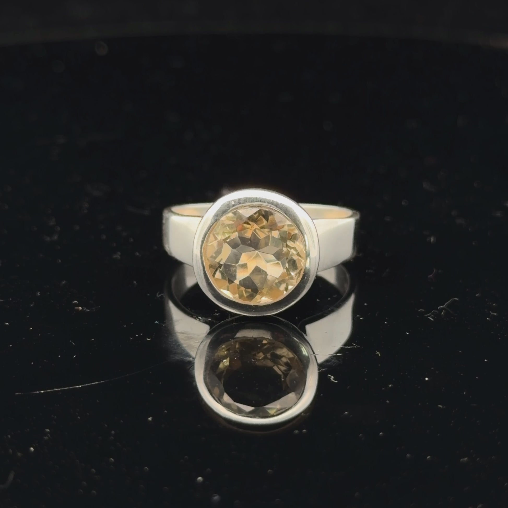 Citrine Ring  Sterling Silver 925