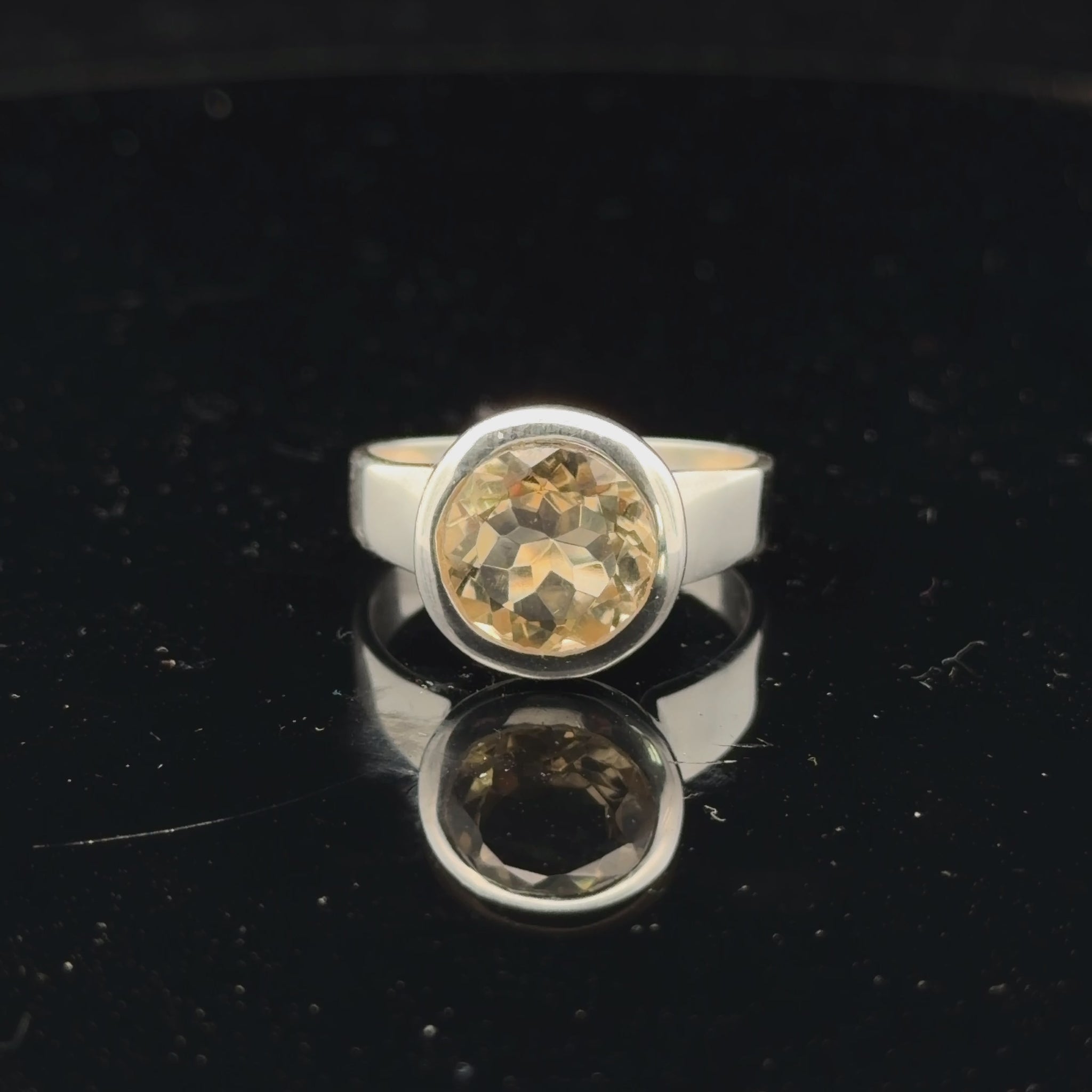 Citrine Ring  Sterling Silver 925