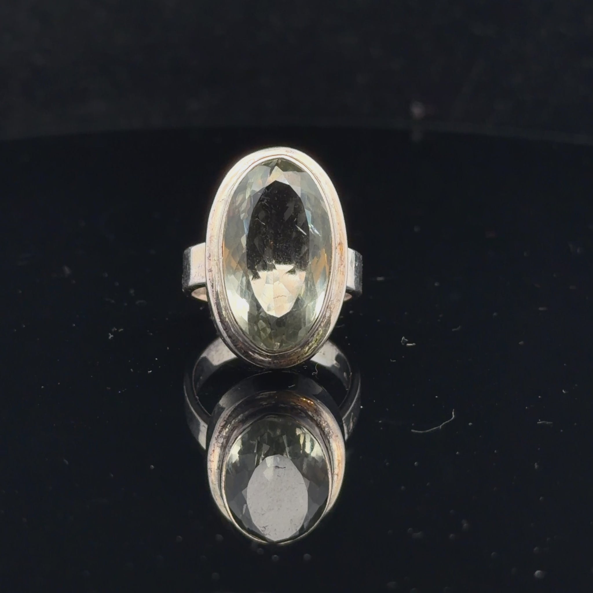 Prasiolite Ring Silver 925 Size 16.5
