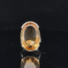 Load and play video in Gallery viewer, Кольцо Цитрин 18,5 размер, серебро 925
