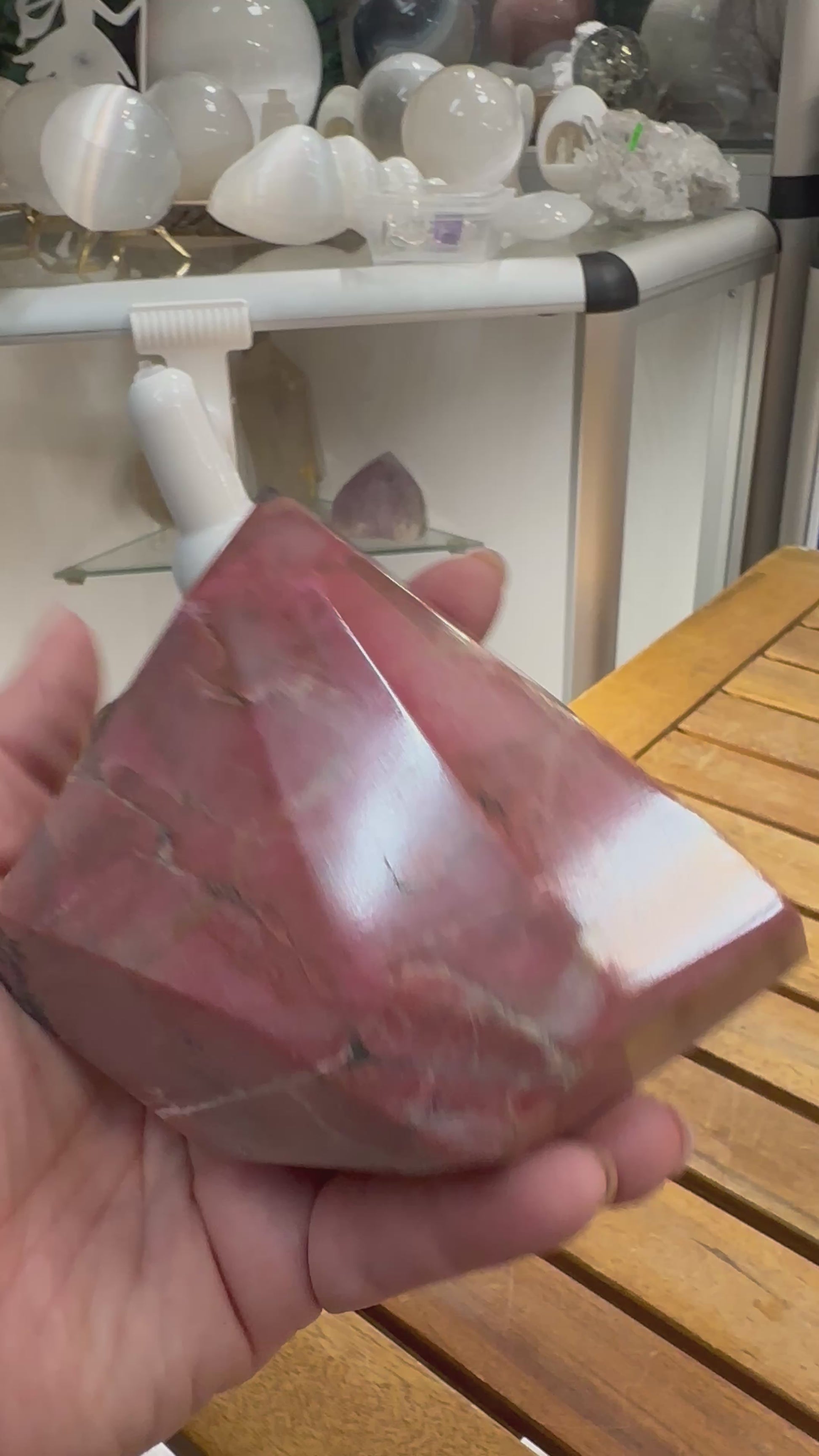 Rhodonite Cluster 110 g 9 × 6.5 × 6.5 cm