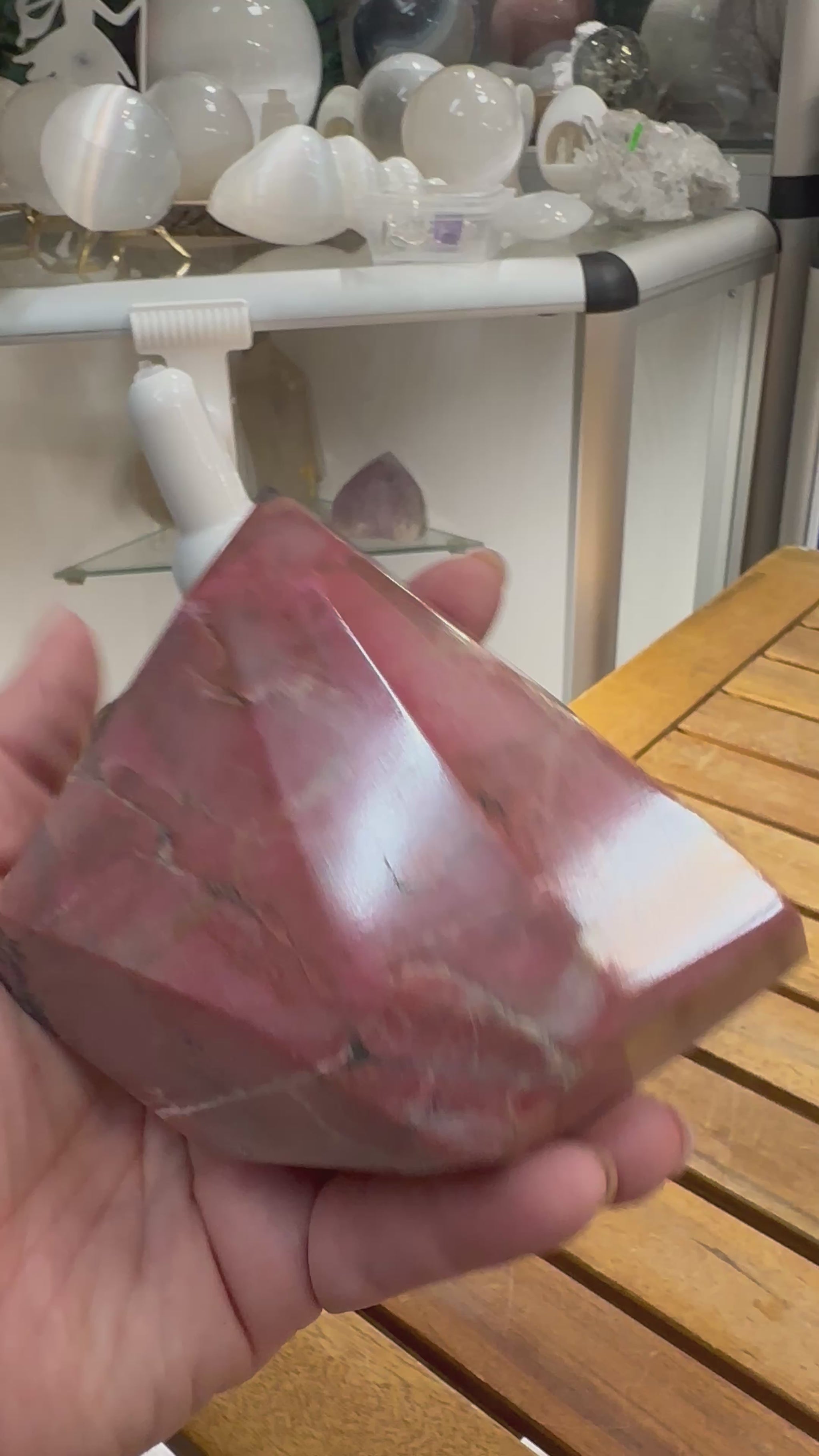 Rhodonite Cluster 110 g 9 × 6.5 × 6.5 cm