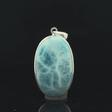Load and play video in Gallery viewer, Larimar pendant 20 gr, 3 by 5 cm
