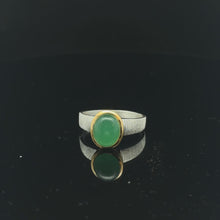 Загружайте и воспроизводите видео в средстве просмотра галереи Кольцо Хризопрас 19,5 размер, 4,3 гр ; серебро 925
