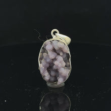 Load and play video in Gallery viewer, Grape Agate Pendant, 9.5g, 2 x 4cm; 925 Sterling Silver
