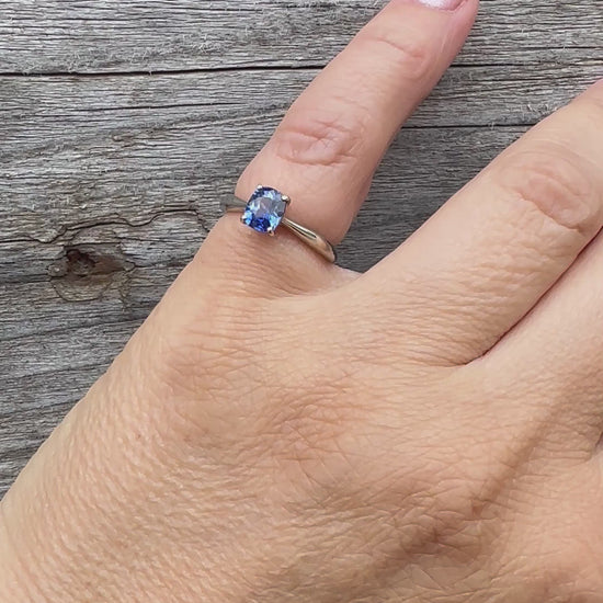 Sapphire Ring Gold 585 Size 16.5 1.1 ct