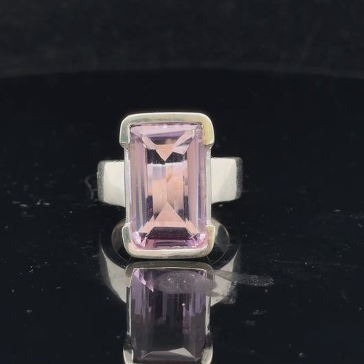 Amethyst Ring, Size 18, Sterling Silver 925, 14 g