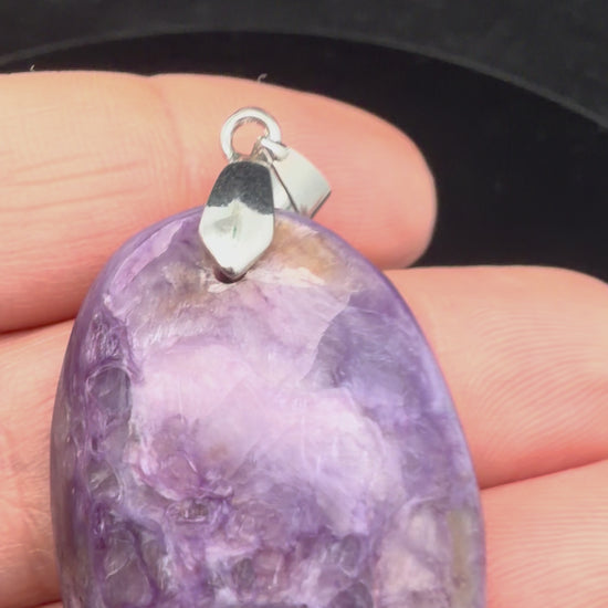 Charoite Pendant 10×18×50 mm