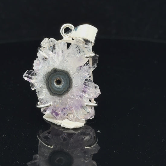 Amethyst Pendant Silver 925 4 cm