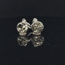 Load and play video in Gallery viewer, Pyrite Earrings 25 mm 10×10 mm Silver 925
