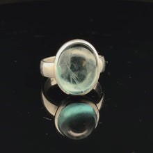 Загружайте и воспроизводите видео в средстве просмотра галереи Кольцо Флюорит 18 размер 2,5 см камень , серебро 925
