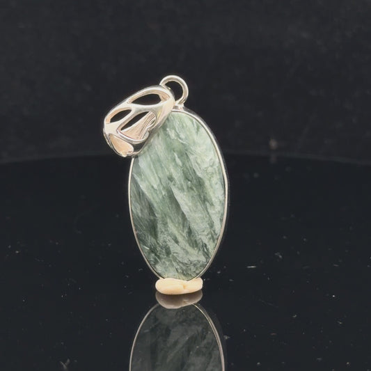 Seraphinite Pendant 4 cm Silver 925
