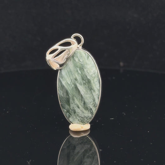 Seraphinite Pendant 4 cm Silver 925