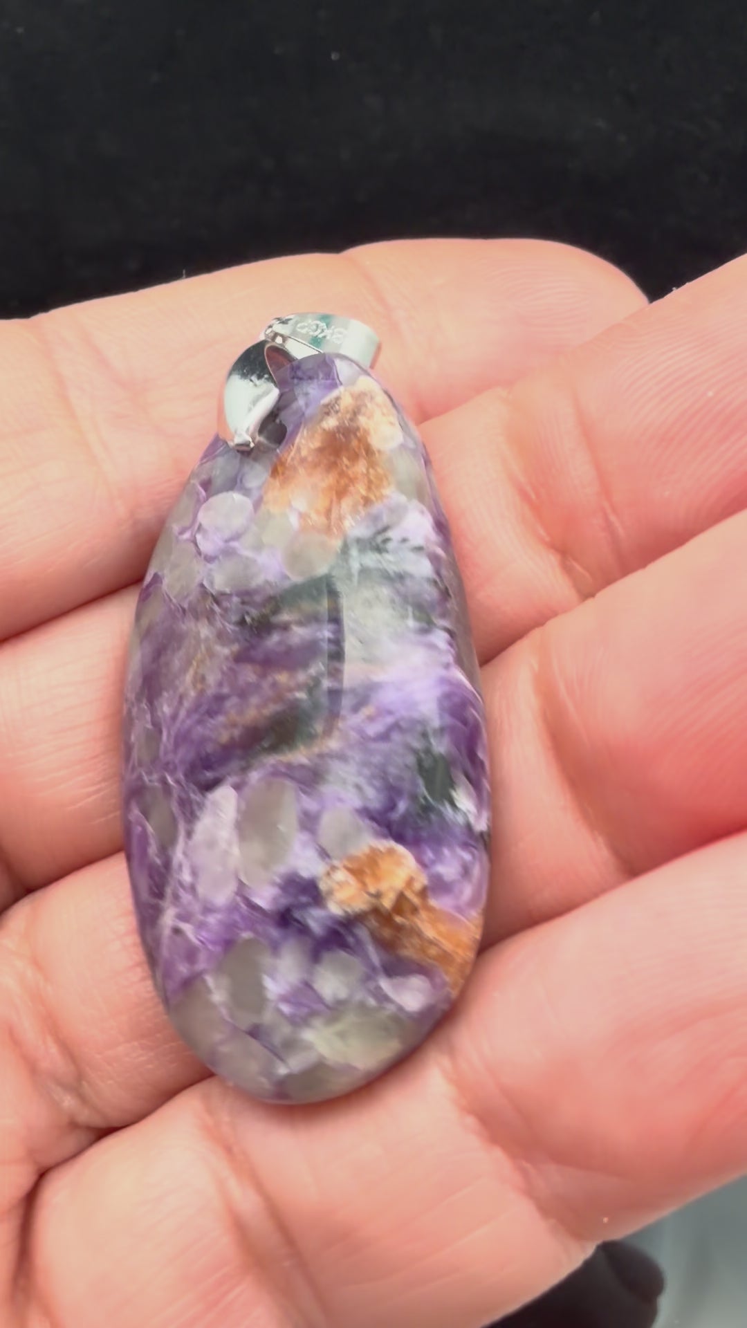 Charoite Pendant 10×22×50 mm