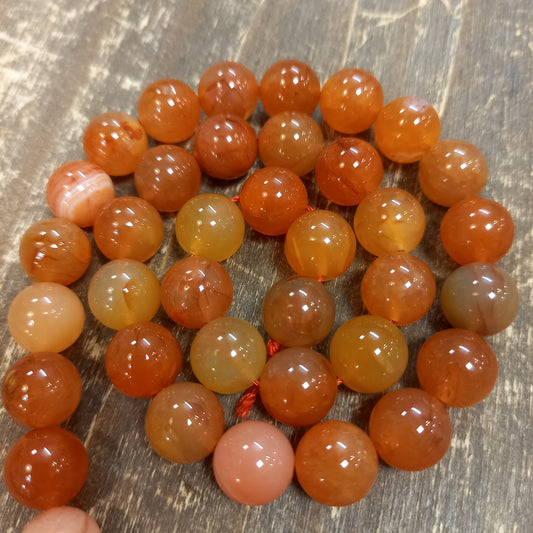 Carnelian Beads 10 mm 37 pcs