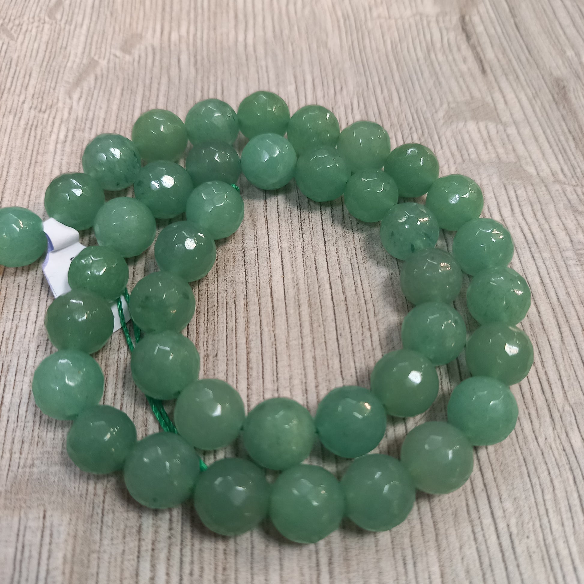 Aventurine faceted beads 10mm, 40 pcs.