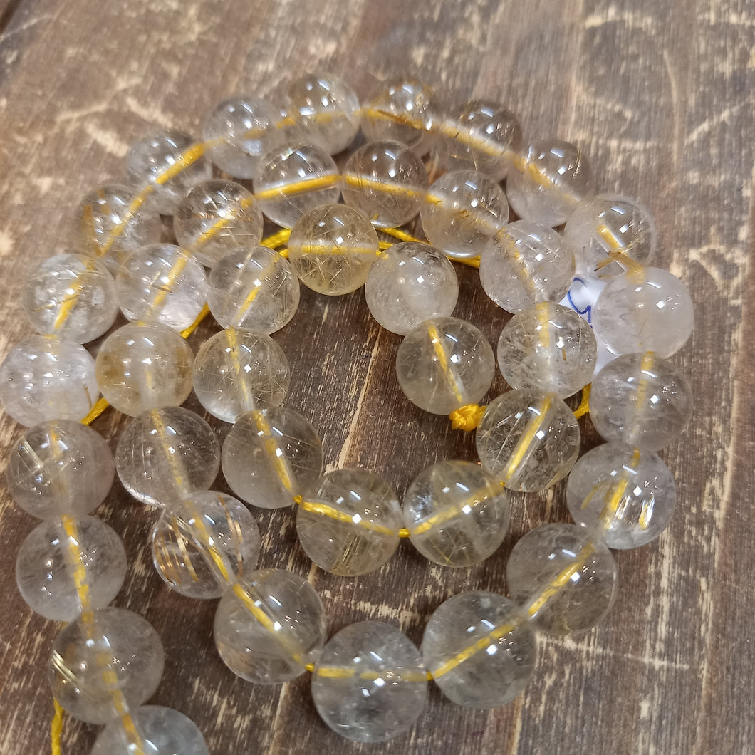 Quartz with rutile 10mm, 41pcs