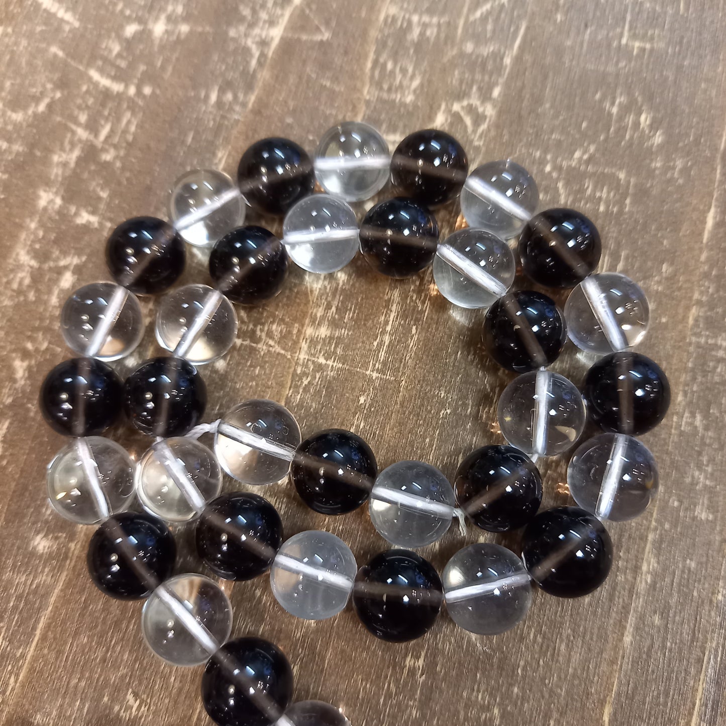 Kvarcs, dūmu kvarca Mix, 11mm, 35gab
