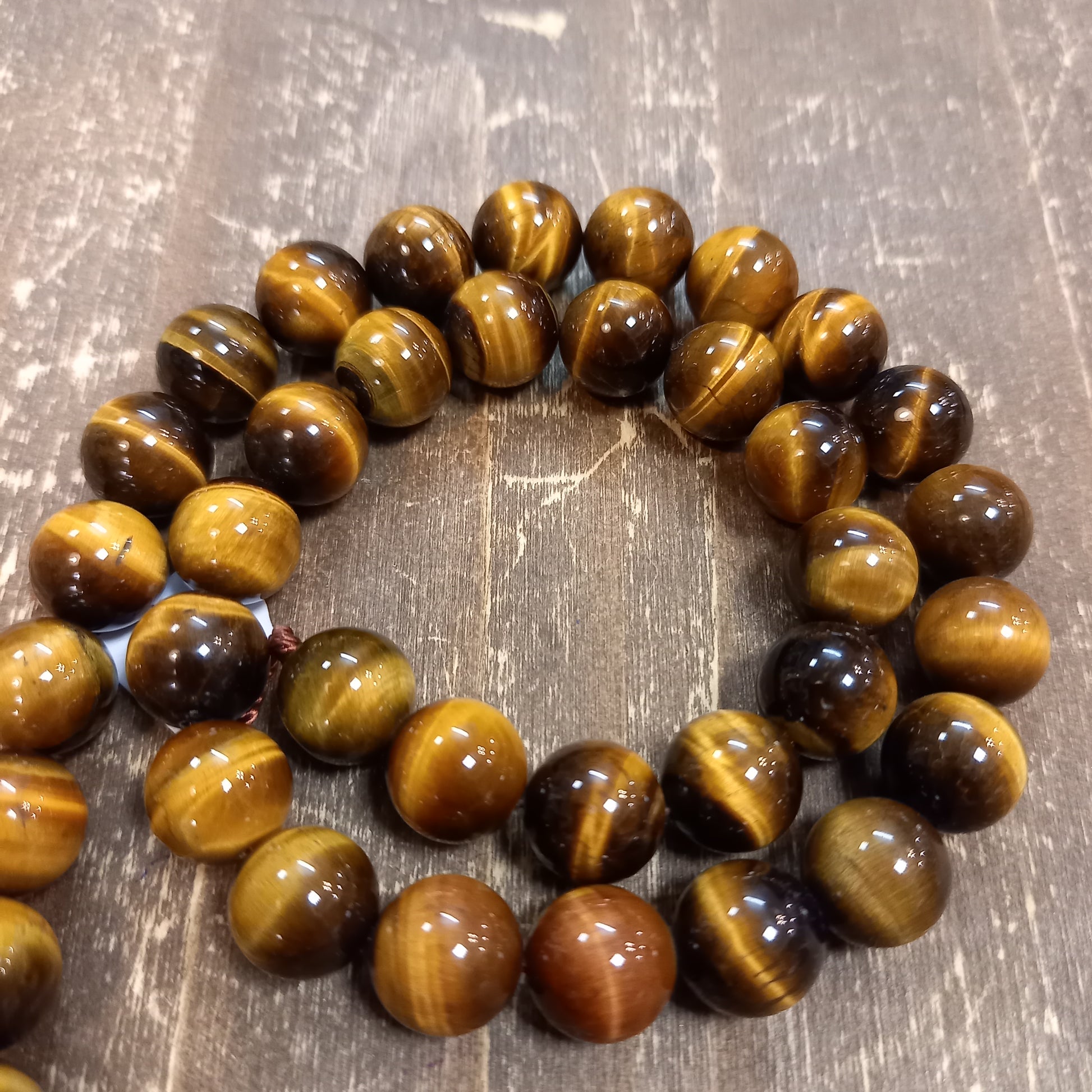 Natural tiger eye ring Silver 925 size 18