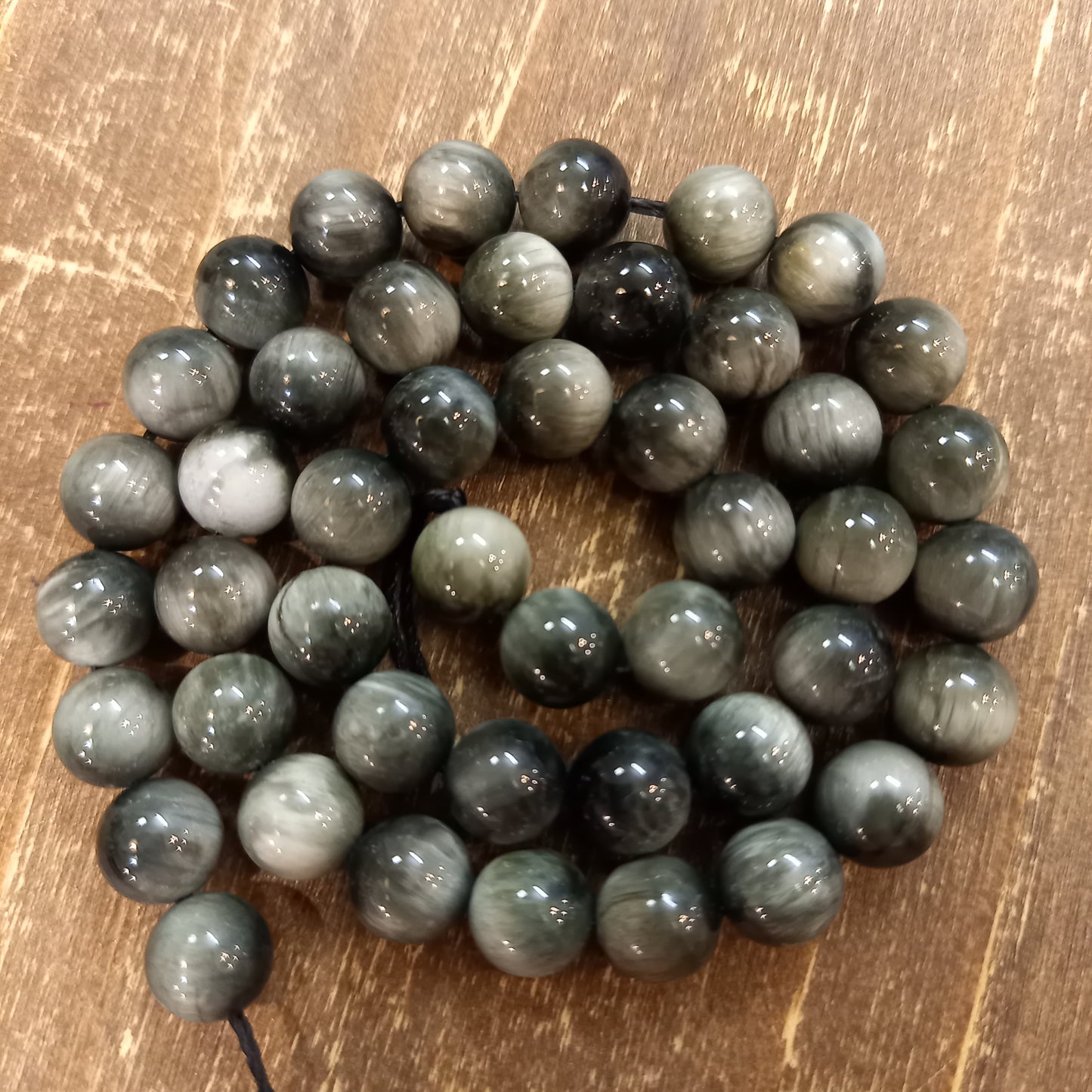 Kaķa acs pērlītes 6 mm, 46 gab.