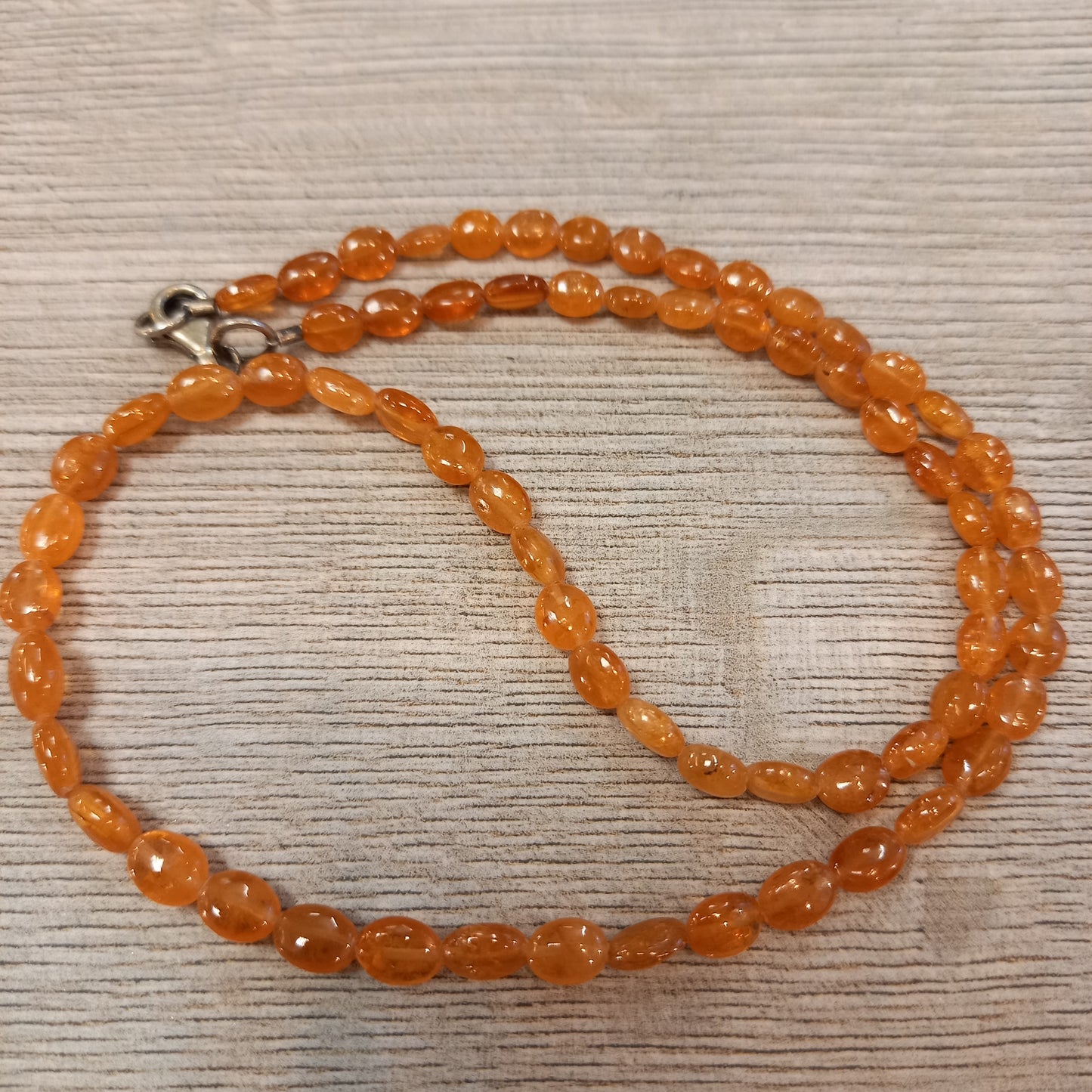 Fanta garnet necklace, 7mm beads, 45 cm
