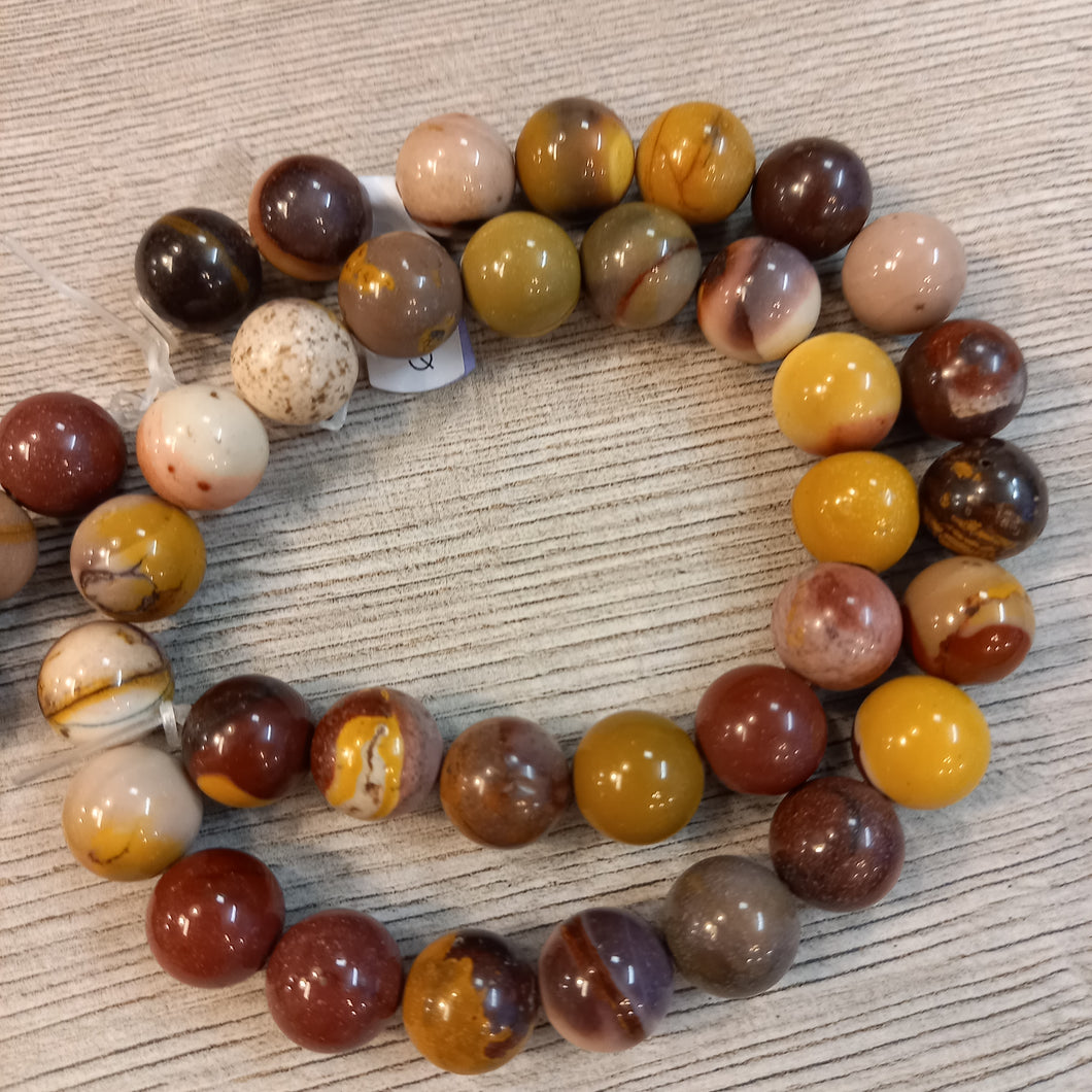 Бусины яшма мукаит 12мм 34шт
