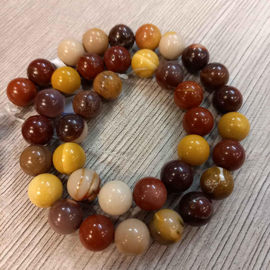 Бусины яшма мукаит 10мм 38шт