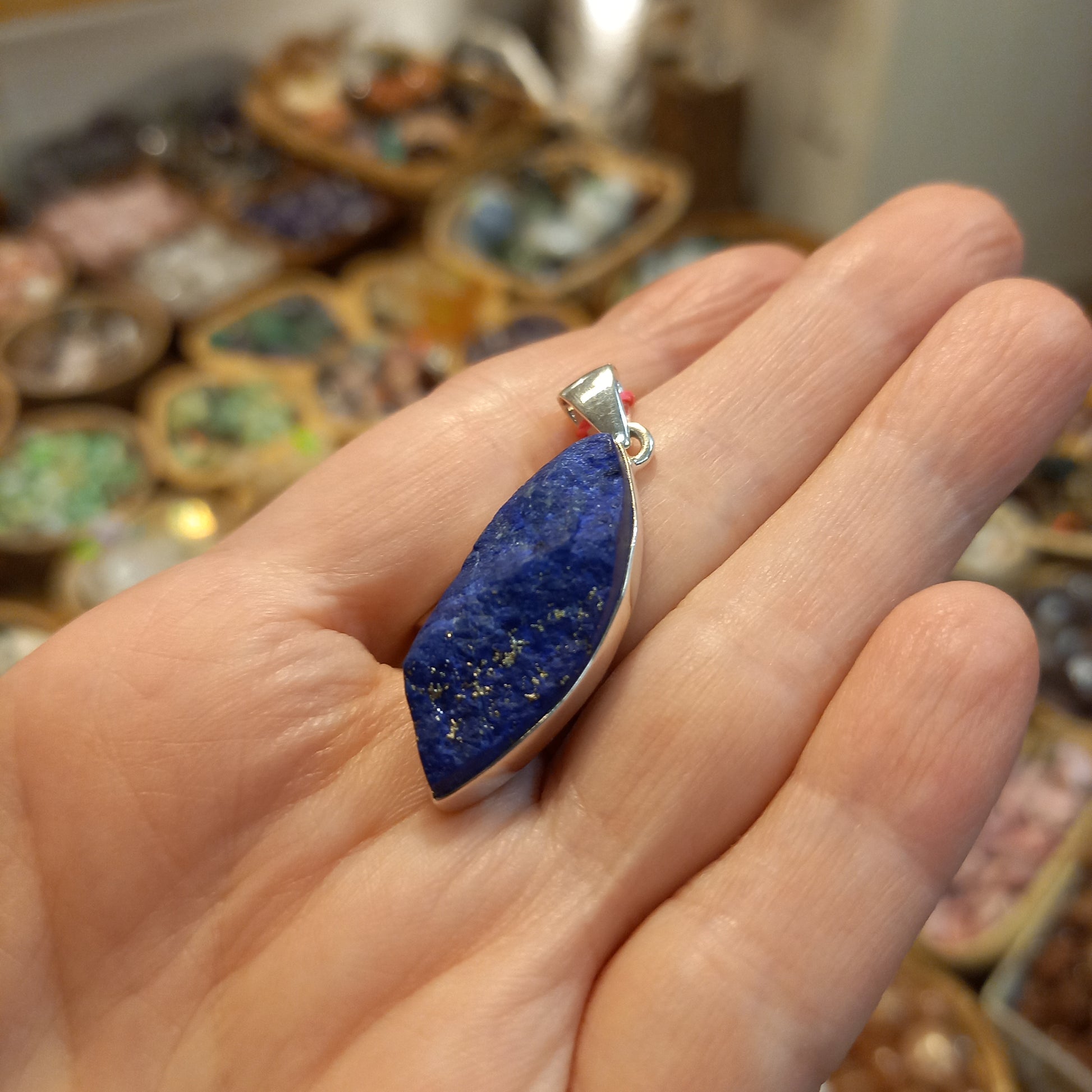 Lapis lazuli pendant, 925 silver