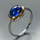 Load image into Gallery viewer, Handmade ring Blue Sapphire Ring 925 Sterling Silver Size 16.5
