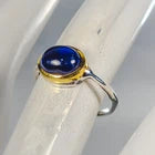Load image into Gallery viewer, Handmade ring Blue Sapphire Ring 925 Sterling Silver Size 16.5
