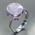 Загрузить изображение в средство просмотра галереи, Jewelry gem Natural Lavender Quartz Ring 925 Sterling Silver Size 17.5
