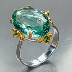 Загрузить изображение в средство просмотра галереи, ring 15 ct Natural Fluorite Ring 925 Sterling Silver Size 17.5
