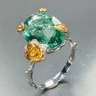 Load image into Gallery viewer, Jewelry gems 14 ct Natural Fluorite Ring 925 Sterling Silver Size 18
