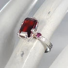 Load image into Gallery viewer, Unique ring 5 ct Natural Hessonite Ring 925 Sterling Silver Size 17
