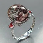 Загрузить изображение в средство просмотра галереи, Best jewelry sell Natural Ghost Quartz Ring 925 Sterling Silver Size 17
