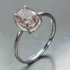 Load image into Gallery viewer, Gemstone ring Natural Rutilated Quartz Ring 925 Sterling Silver Size 18

