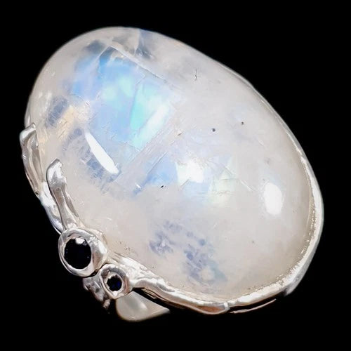 Moonstone Ring (Odular) Size 18.5: 925 Silver