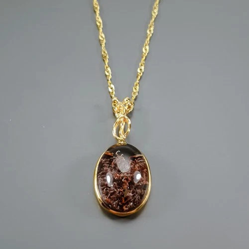 Ghost Quartz Necklace Silver 925 Natural Gemstone 46 cm 11.6 g