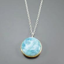 Загрузить изображение в средство просмотра галереи, Larimar Necklace Silver 925 Natural Gemstone 40 cm 12.9 g
