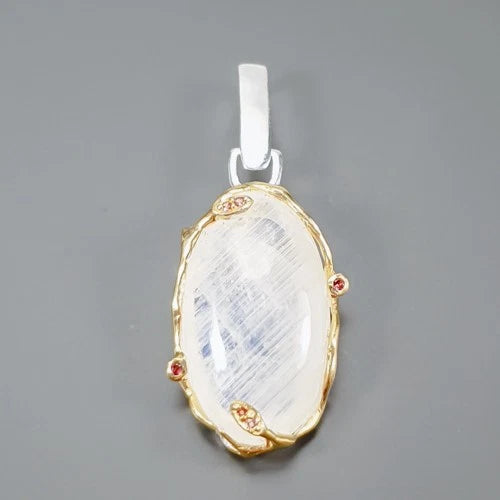 Moonstone (Adularia) Pendant 5 cm Silver 925