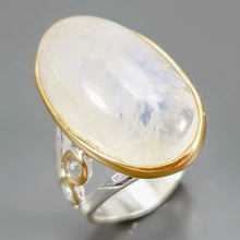Загрузить изображение в средство просмотра галереи, Moonstone (Adularia) Ring 22×13 mm Size 18 Silver 925
